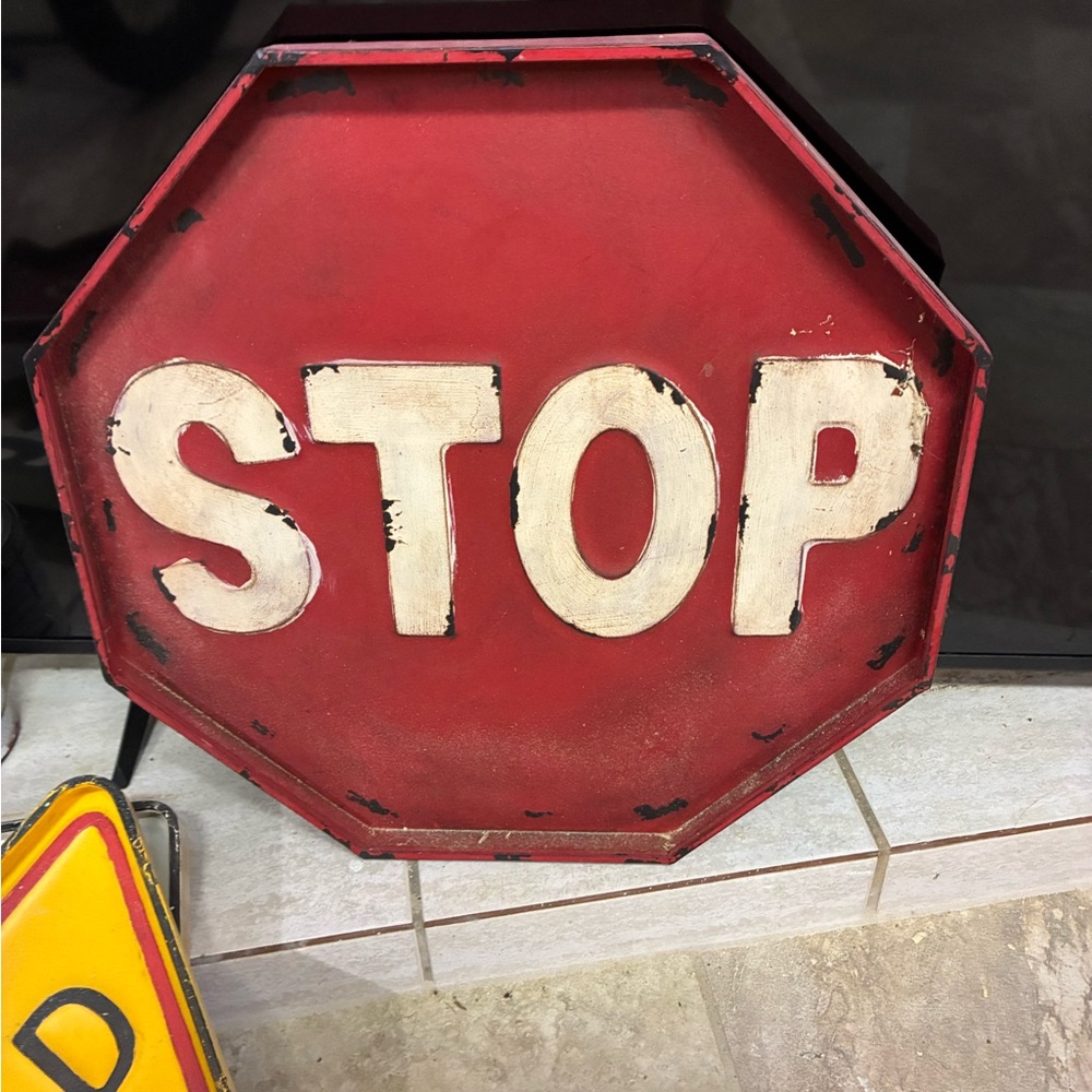 Vintage-Style Red STOP Octagon Sign 20x20